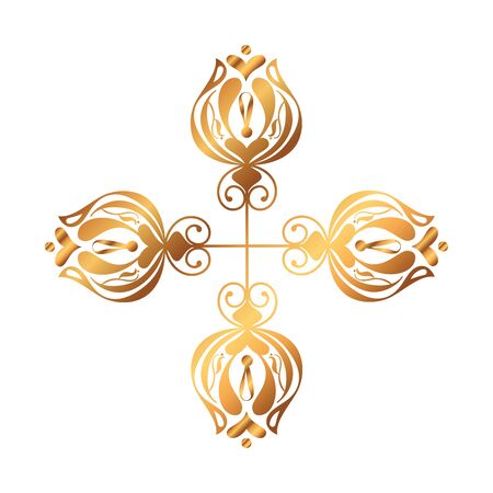 frame golden victorian style vector illustration designのイラスト素材