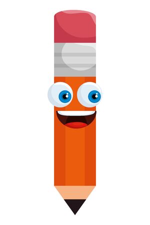 pencil school supply character vector illustration designのイラスト素材