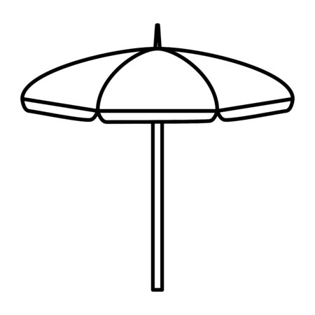 beach umbrella open summer icon vector illustration designのイラスト素材