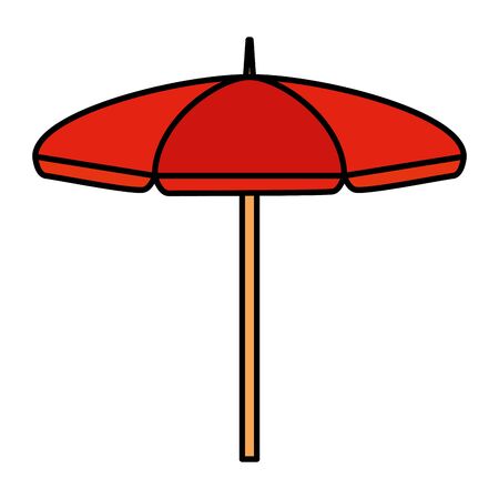 beach umbrella open summer icon vector illustration designのイラスト素材