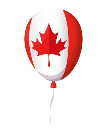 balloon helium with canadian flag vector illustration designのイラスト素材