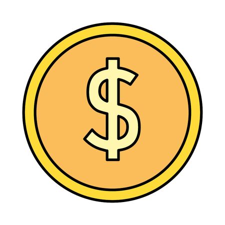 coin money isolated icon vector illustration designのイラスト素材