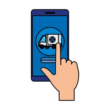 smartphone with ambulance telemedicine service vector illustration designのイラスト素材