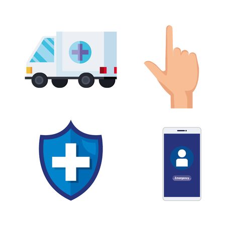 set online technology diagnosis and medical health vector illustrationのイラスト素材