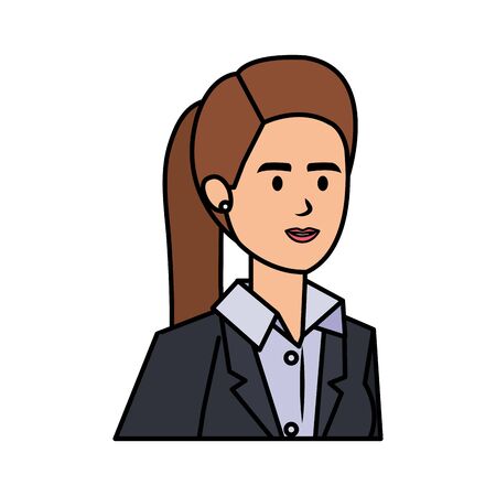 elegant businesswoman avatar character vector illustration designのイラスト素材