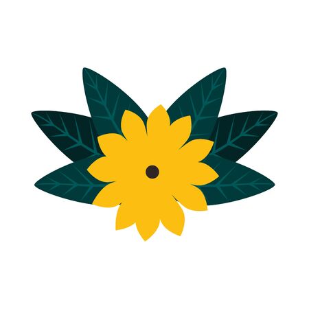 flower with leafs icon vector illustration designのイラスト素材