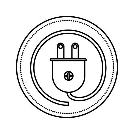 energy plug ecology icon vector illustration designのイラスト素材