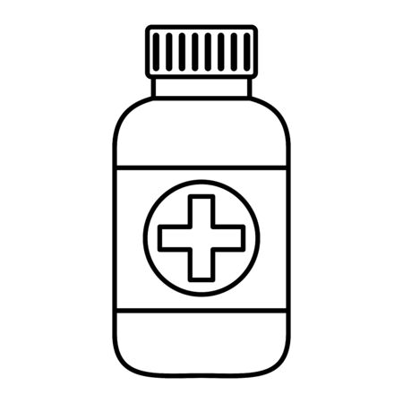 bottle drugs isolated icon vector illustration designのイラスト素材