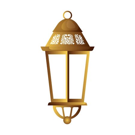 Ramadam karem golden lamp hangingのイラスト素材