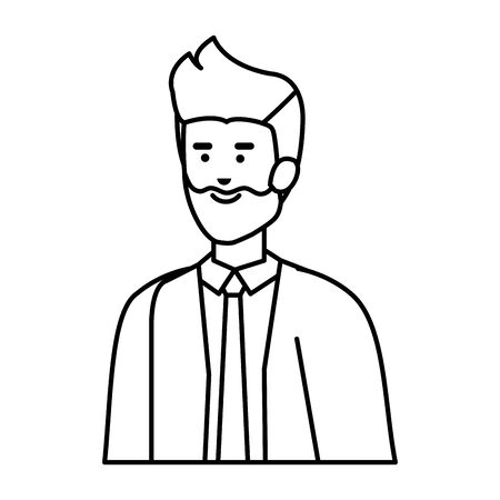 young businessman avatar character vector illustration designのイラスト素材