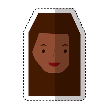 young woman avatar character vector illustration designのイラスト素材