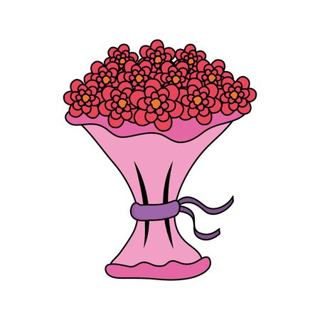 bouquet of flowers icon vector illustration designのイラスト素材