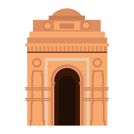 indian gate arch monument icon vector illustration designのイラスト素材