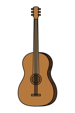 acoustic guitar musical instrument icon vector illustration designのイラスト素材