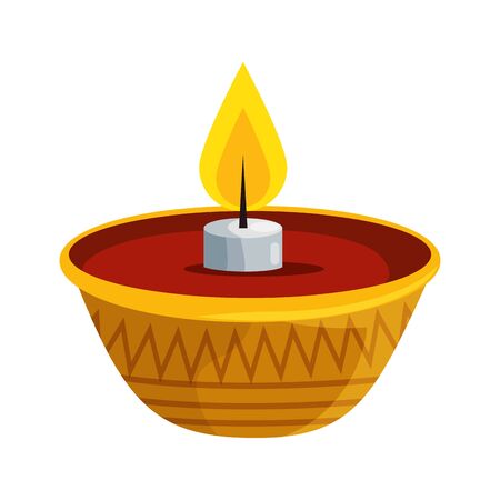 ramadan kareem candle decorative icon vector illustration designのイラスト素材