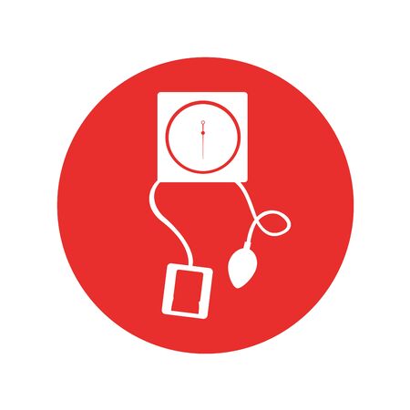 Blood pressure gauge isolated icon vector illustration designのイラスト素材