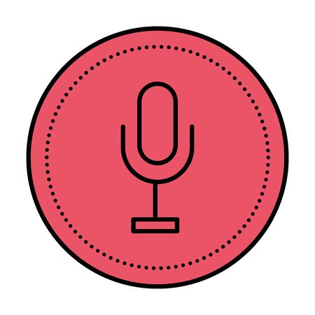 microphone audio record isolated icon vector illustration designのイラスト素材