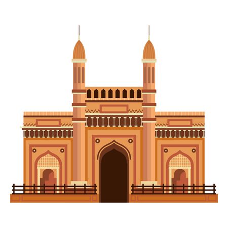 jama masjid famous building icon vector illustration designのイラスト素材