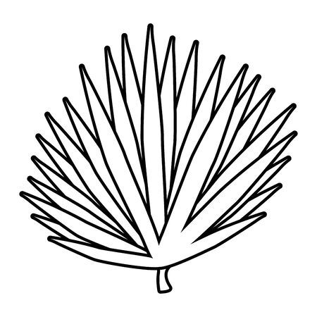 exotic leaf plant icon vector illustration designのイラスト素材