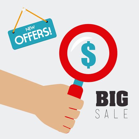 Shopping design over white background, vector illustration.のイラスト素材