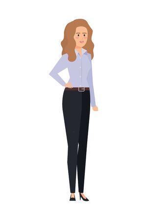 elegant businesswoman avatar character vector illustration designのイラスト素材