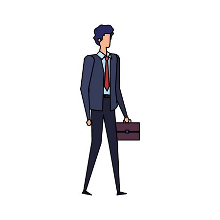 elegant businessman worker avatar character vector illustration designのイラスト素材