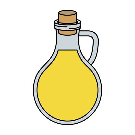 olive oil bottle healthy food vector illustration designのイラスト素材