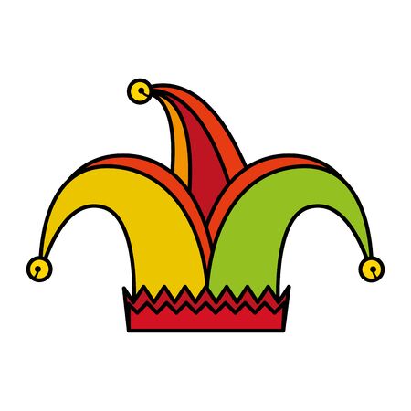 jester hat fools day icon vector illustration designのイラスト素材