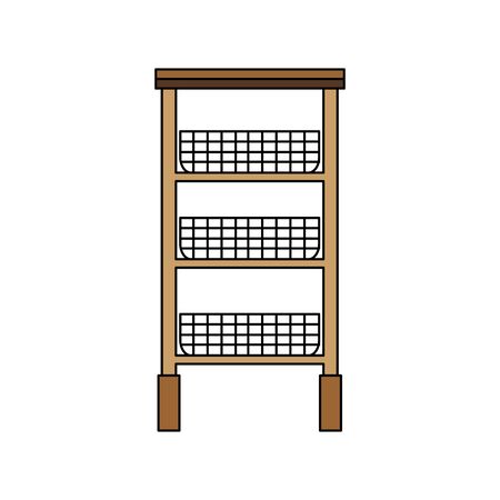 office documents shelf baskets icons vector illustration designのイラスト素材