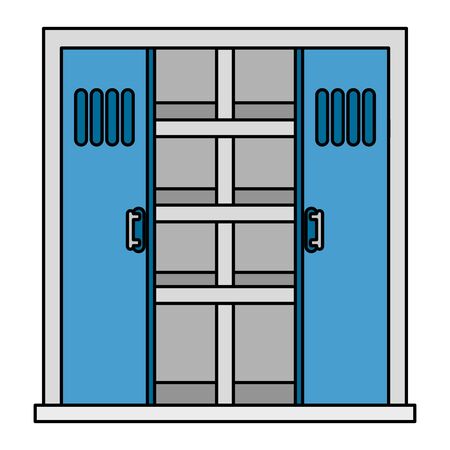office files shelving isolated icon vector illustration designのイラスト素材