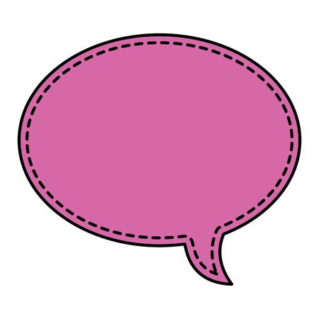 cute speech bubble message icon vector illustration designのイラスト素材