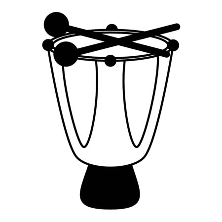 drum music instrument on white background vector illustrationのイラスト素材