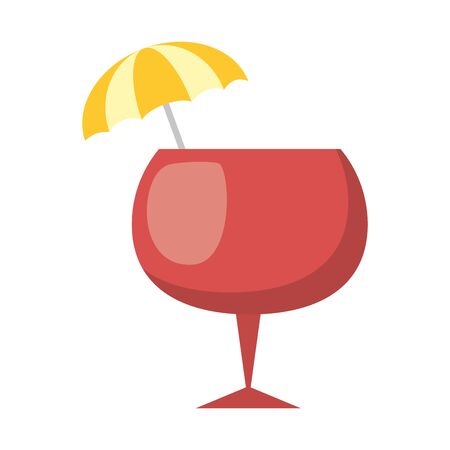 cocktail drink liquor umbrella icon vector illustrationのイラスト素材