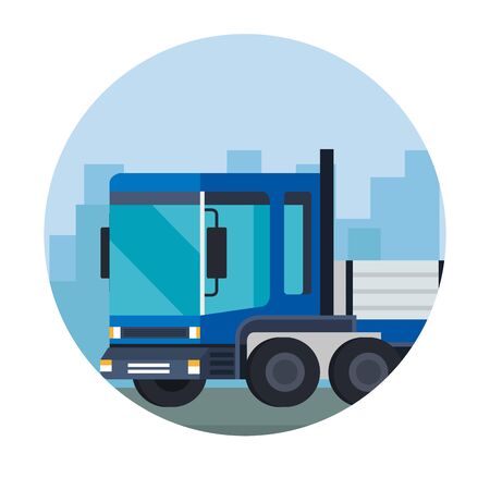 delivery service truck vehicle icon vector illustration designのイラスト素材
