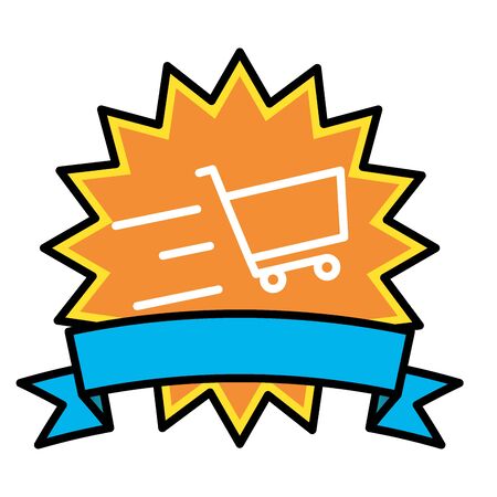 sale banner layout shopping cart vector illustrationのイラスト素材