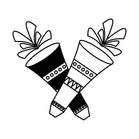 carnival fireworks festive on white background vector illustrationのイラスト素材