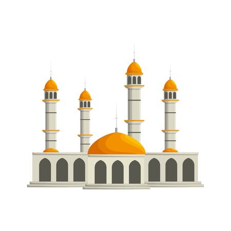 mosque building palace isolated icon vector illustration designのイラスト素材
