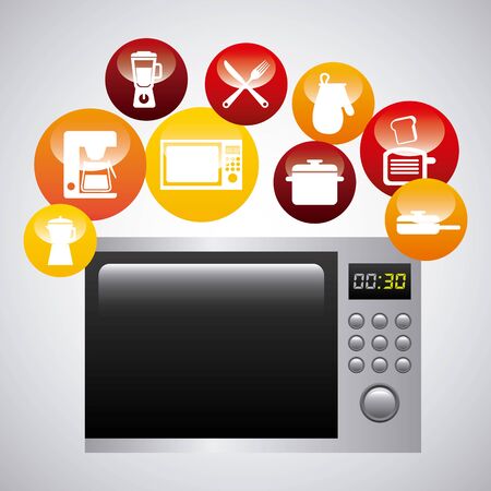 kitchen equipment design, vector illustration graphicのイラスト素材