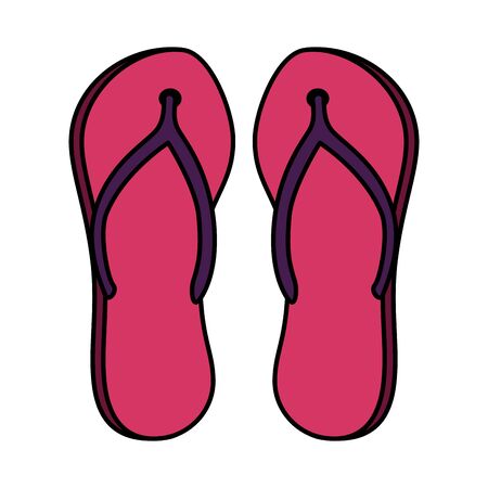 summer flip flops accessories icons vector illustration designのイラスト素材