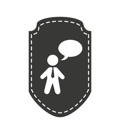 businessman silhouette isolated icon vector illustration designのイラスト素材
