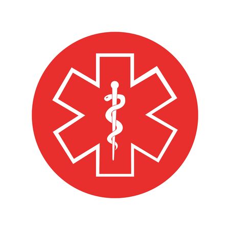 caduceus symbol isolated icon vector illustration designのイラスト素材