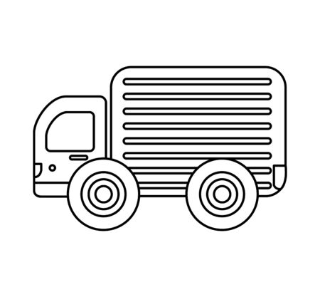 truck vehicle delivery service vector illustration designのイラスト素材