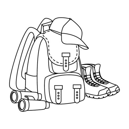 camping travel bag accessory icon vector illustration designのイラスト素材