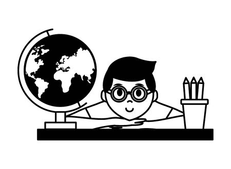 student school globe pencils teachers day vector illustrationのイラスト素材