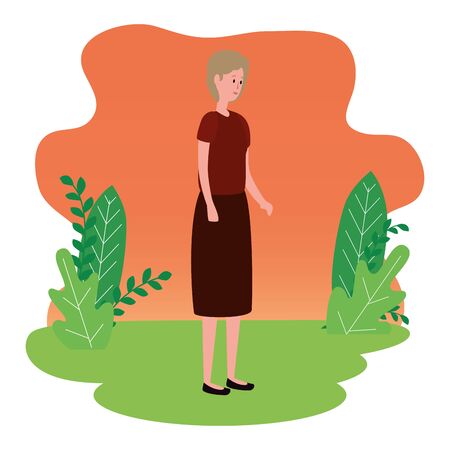 cute grandmother avatar character icon vector illustration designのイラスト素材