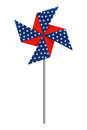wind spin toy united states of america flag vector illustration designのイラスト素材