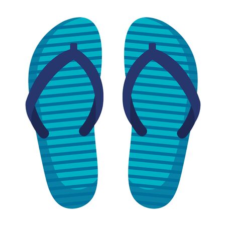 summer flip flops accessories icon vector illustration designのイラスト素材