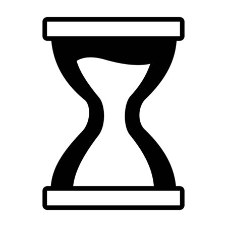 hourglass clock time sand icon on white background vector illustration