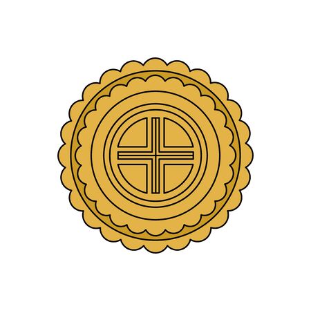 chinese mandala decorative isolated icon vector illustration designのイラスト素材