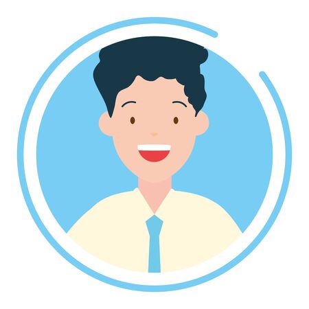 man portrait character portrait vector illustration designのイラスト素材